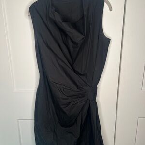 AllSaints Black Edyen Belted Wrap Dress Women's Size 6 US